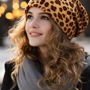 Women's Leopard Design Winter Hats